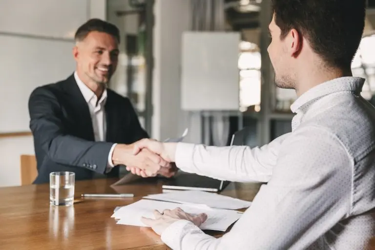 handshake at office meeting